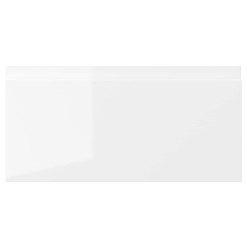 VOXTORP Drawer front, high-gloss white, 40x20 cm