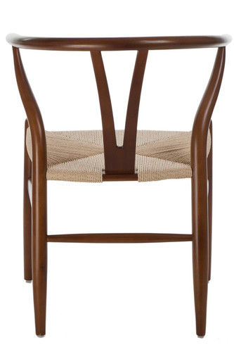 Dining Chair Wicker Natural, dark brown