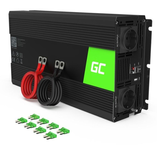 Green Cell Car Power Inverter Converter 12V to 230V 1500W/3000W Pure sine