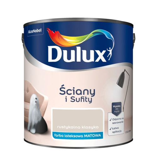 Dulux Walls & Ceilings Matt Latex Paint 2.5l rustic classic