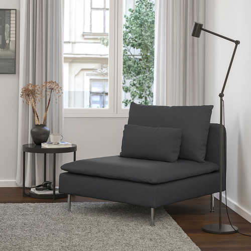 SÖDERHAMN 1-seat section, Fridtuna dark grey