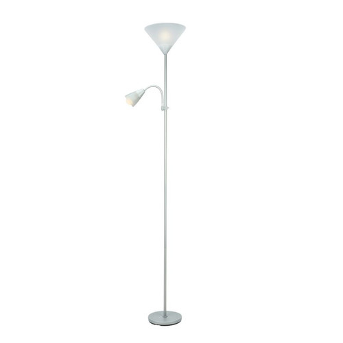 Floor Lamp E27 E14, silver