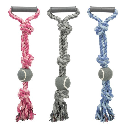 Trixie Playing Rope with Ball for Dogs 6/50cm, assorted colours