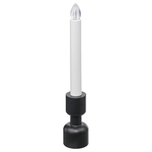 STRÅLA LED candle holder, battery-operated, black, 28 cm