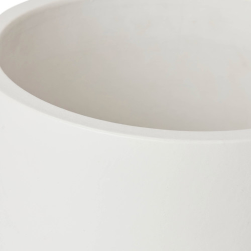 Plant Pot with Saucer GoodHome 17 cm, white