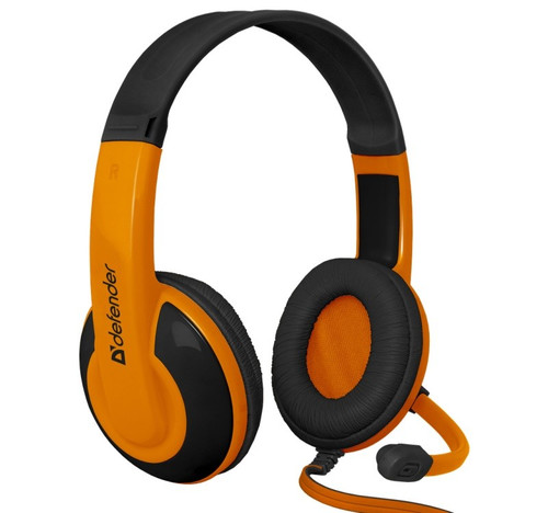 Defender Gaming Headset Warhead G-120, black + orange, cable 2 m