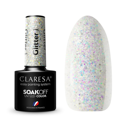 CLARESA GLITTER 1 Hybrid Nail Polish 5g