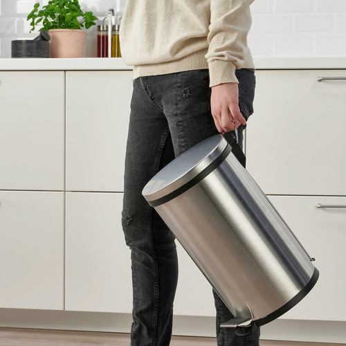 SNÖRPA Pedal bin, stainless steel, 12 l