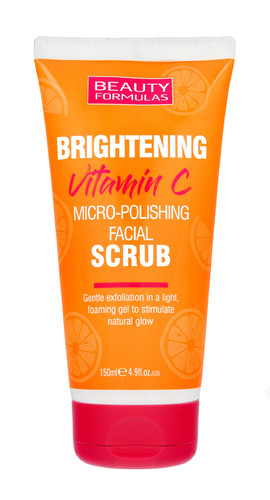 Beauty Formulas Brightening Vitamin C Micro-Polishing Facial Scrub Vegan 150ml