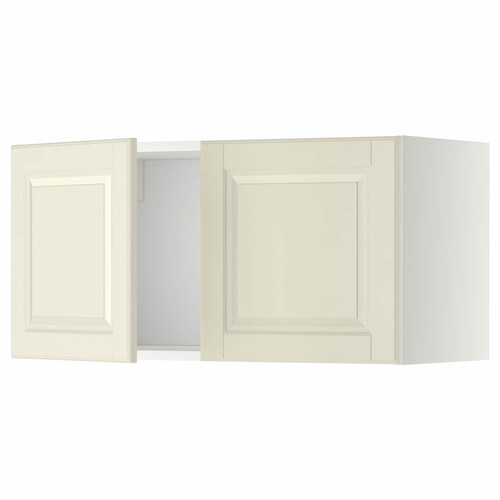 METOD Wall cabinet with 2 doors, white/Bodbyn off-white, 80x40 cm