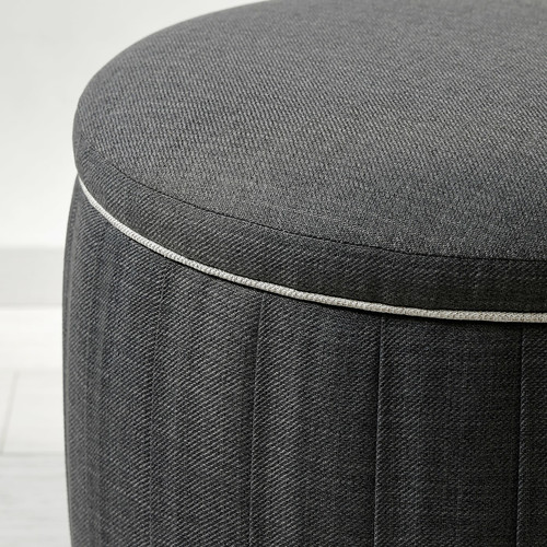 ÅTERLÖGA Pouffe, with storage/Kilanda dark grey