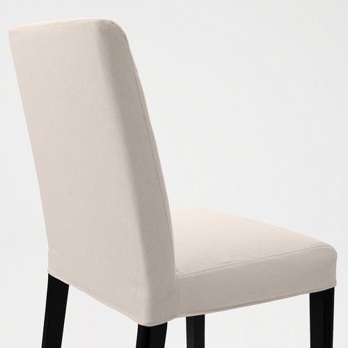 BERGMUND Chair, black, Hallarp beige