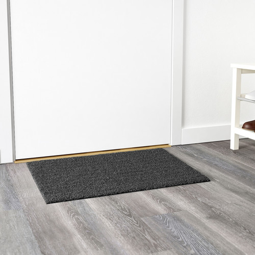 OPLEV Door mat, grey, 50x80 cm