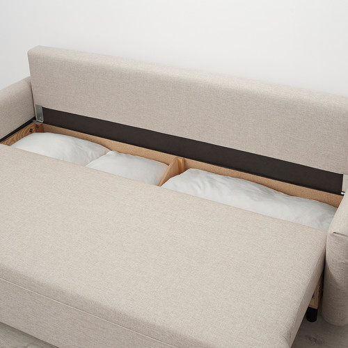 GRIMHULT 3-seater sofa bed, beige