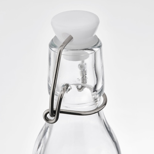 KORKEN Bottle with stopper, clear glass, 15 cl