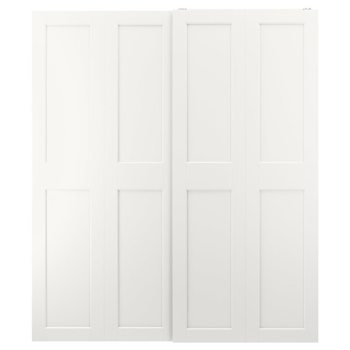 GRIMO Pair of sliding doors, white, 200x236 cm