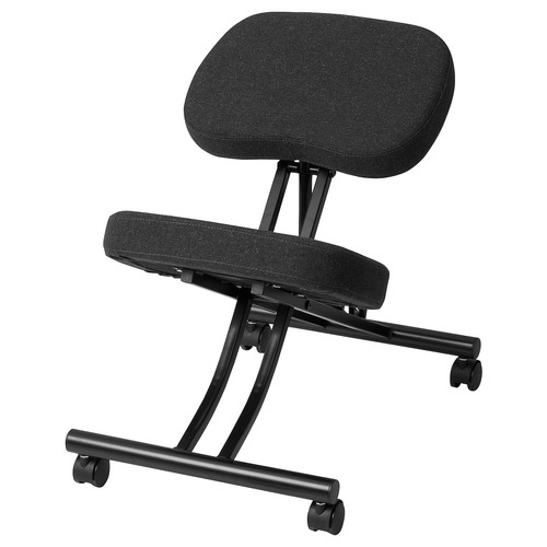 EIFRED Kneeling chair, Gunnared black-grey