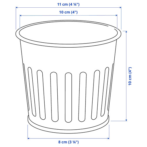 CITRONMELISS Plant pot, in/outdoor/grey, 9 cm