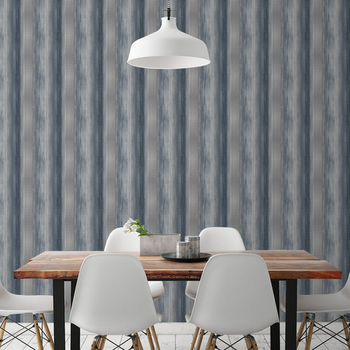 GoodHome Vinyl Wallpaper on Fleece Reiter, grey/blue