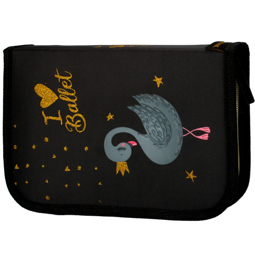 Pencil Case with 1 Zipper & School Accessories Ballerina