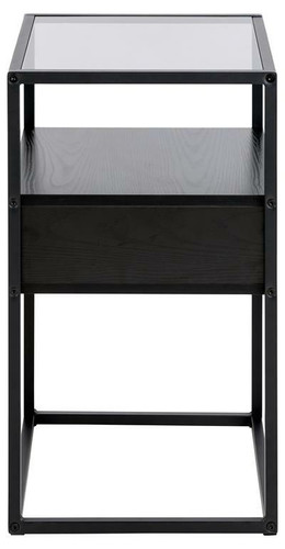 Bedside Table Nightstand Randolf, black