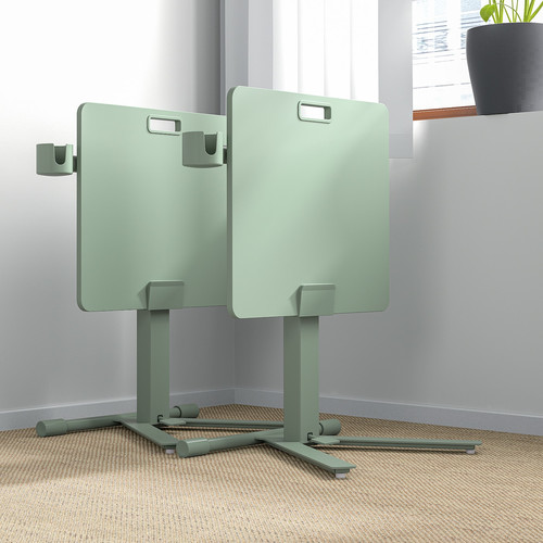 MITTZON Laptop table with castors, green, 66x50 cm