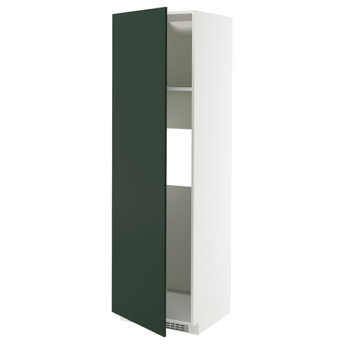 METOD High cab f fridge or freezer w door, white/Havstorp deep green, 60x60x200 cm