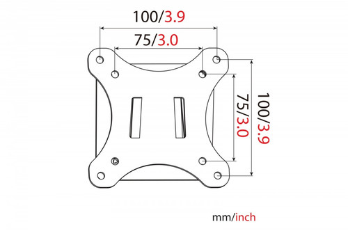 TV/Monitor Wall Mount  up to 27" 18kg DA-90303-1, black