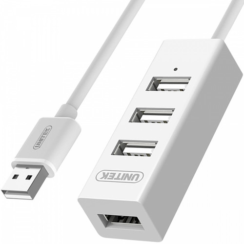 Unitek USB2.0 4-Port Hub, Y-2146 1x Phone charger, white