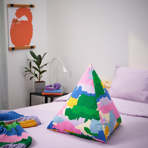 EKLUGGMAL Cushion, multicolour, 58x58x58 cm
