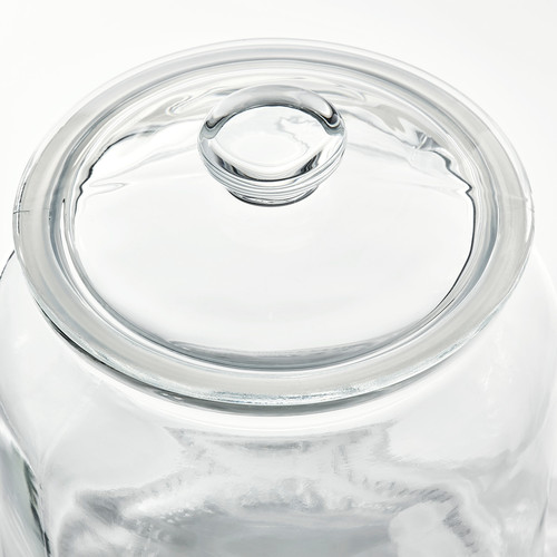 VARDAGEN Jar with lid, clear glass, 1.9 l