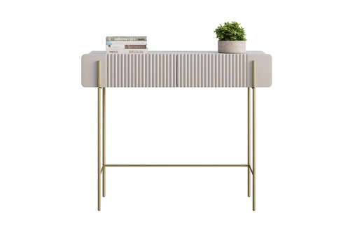 Dressing Table Malmi 100 cm, cashmere, crema bianca, gold