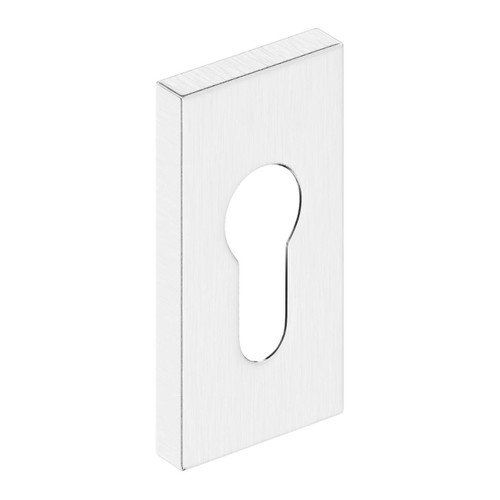 Metalbud Door Escutcheon, rectangular, brushed steel