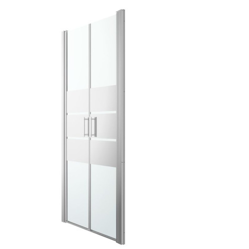 GoodHome Shower Door Double Beloya 90 cm, chrome/mirror glass