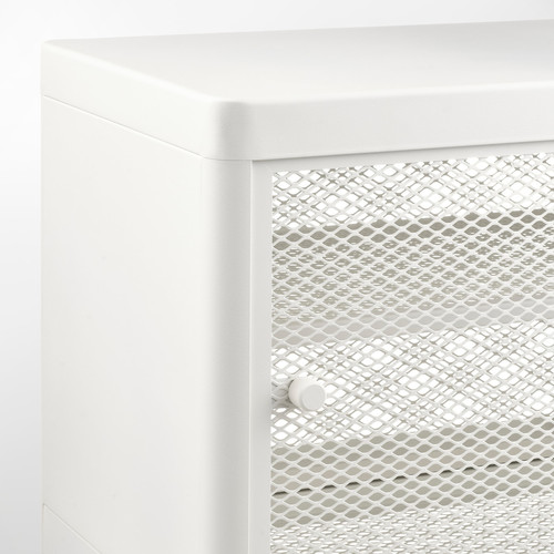 MACKAPÄR Storage bench with sliding doors, white, 100x37 cm