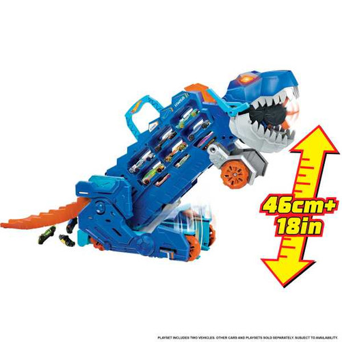 Hot Wheels City Ultimate Hauler T-Rex With Race Track HNG50 4+