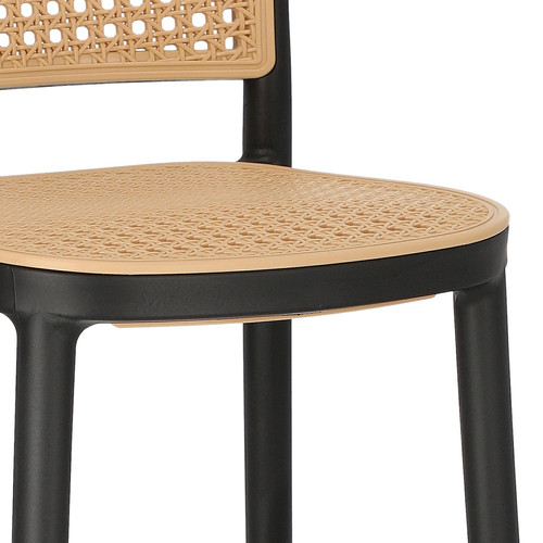 Bar Stool with Backrest Antonio, black