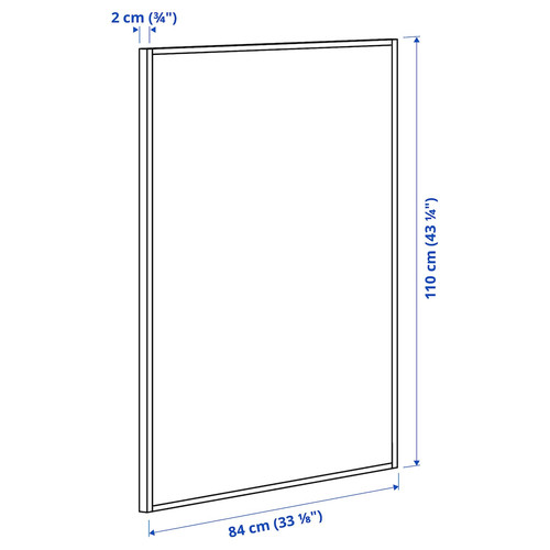 MITTZON Whiteboard/noticeboard, white, 84x110x2 cm