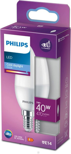 Philips LED Bulb B35 E14 470 lm 6500 K