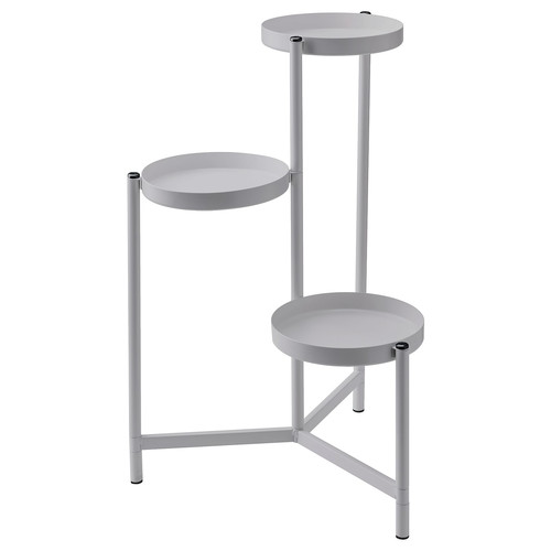 OLIVBLAD Plant stand, in/outdoor light grey, 58 cm