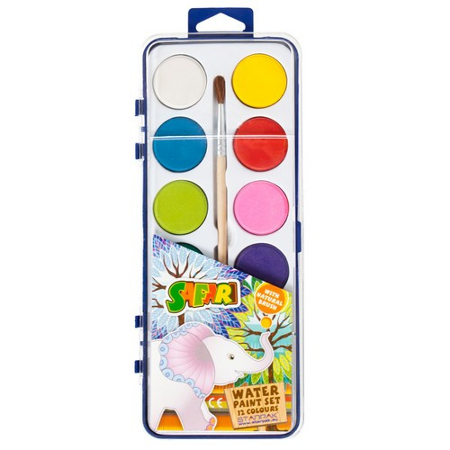 Water Colour Water Paint Set 12 Colours Safari