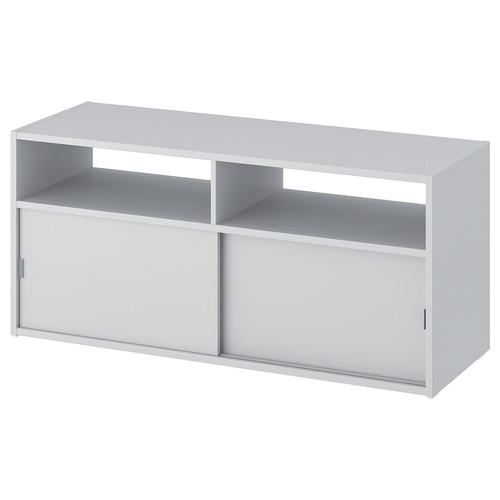 SPIKSMED TV bench, light grey, 97x32 cm