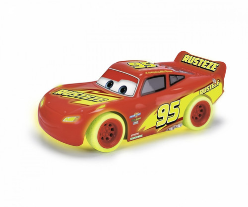 Jada RC Turbo Racer Cars 3 Lightning McQueen Glow, 17 cm, 4+