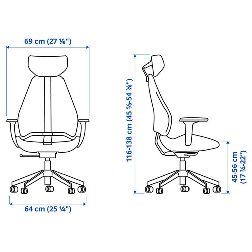 GRUPPSPEL Gaming chair, Grann black