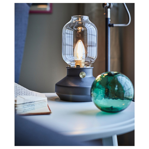 TÄRNABY Table lamp, anthracite black