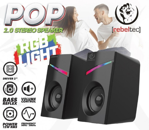 Rebeltec Speakers Stereo Speaker Set 2.0 POP