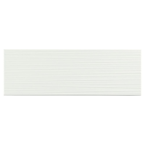 GoodHome Decorative Wall Tile Plain 20 x 60 cm, line, white, 0.96 m2