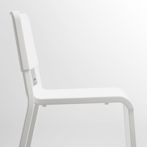 MELLTORP / TEODORES Table and 2 chairs, white, white, 75x75 cm