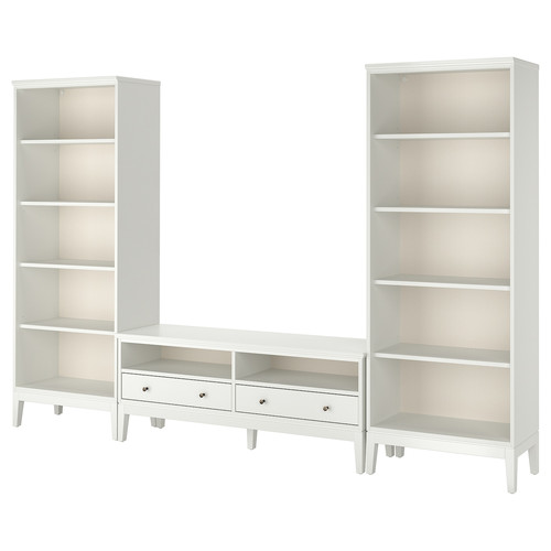 IDANÄS TV storage combination, white, 325x40x211 cm