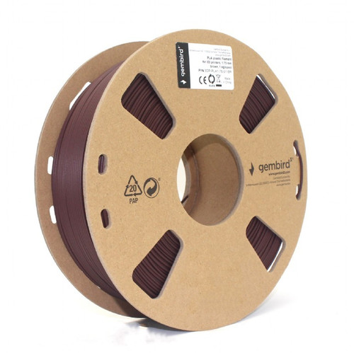 Gembird 3D Printer PLA Filament Brown, 1.75mm, 1kg